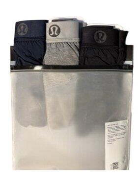 3 Pack Lululemon Always In Motion Boxer Modal Long Length Small Black/Gray/Navy